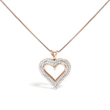 .925 Sterling Silver Diamond Heart 18