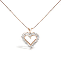 .925 Sterling Silver Diamond Heart 18