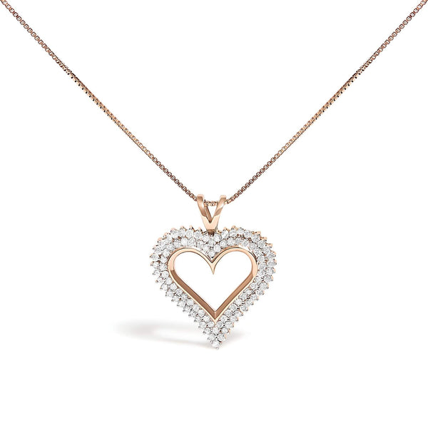 .925 Sterling Silver Diamond Heart 18