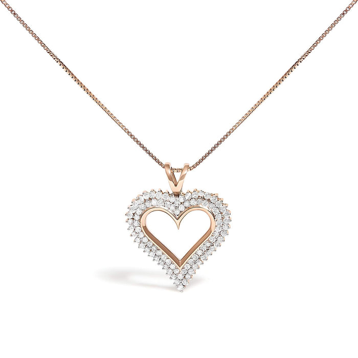 .925 Sterling Silver Diamond Heart 18