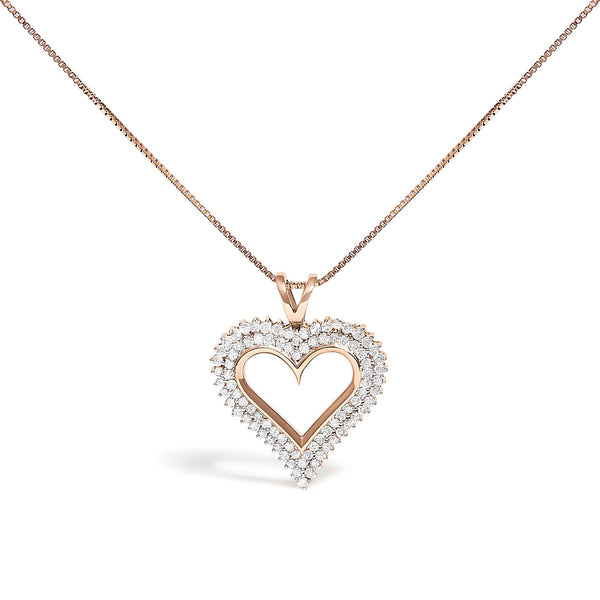 .925 Sterling Silver Diamond Heart 18