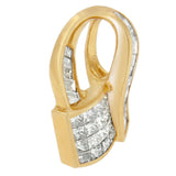 14k Yellow Gold 2.0 Cttw Princess and Baguette-cut Diamond Art Deco Inspired Pendant Necklace (G-H Color, VS1-VS2 Clarity) - 18 Inch-4 thumbnail 5