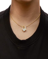 14k Yellow Gold 2.0 Cttw Princess and Baguette-cut Diamond Art Deco Inspired Pendant Necklace (G-H Color, VS1-VS2 Clarity) - 18 Inch-2 thumbnail 3