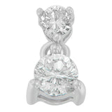 14K White Gold 1/2 cttw Round Cut Diamond Pendant Necklace (I-J, I1-I2)-1 thumbnail 2