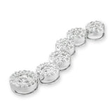 14K White Gold 1 cttw Diamond Cluster Journey Pendant Necklace (H-I, I1-I2)-3 thumbnail 4