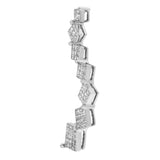 10K White Gold 1 cttw Diamond Snake Curved Pendant Necklace (H-I, I1-I2)-2 thumbnail 3