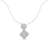 14K White Gold 1 cttw Diamond Pendant Necklace (H-I, I1-I2)-1 thumbnail 2