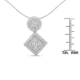 14K White Gold 1 cttw Diamond Pendant Necklace (H-I, I1-I2)-3 thumbnail 4