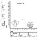 14K White Gold 1ct. TGW Diamond And Pink Sapphire Gemstone Pendant Necklace (G-H, SI2-I1)-3 thumbnail 4