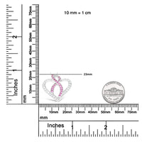 14K White Gold 1ct. TGW Diamond And Pink Sapphire Gemstone Pendant Necklace (G-H, SI2-I1)