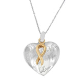 10K Yellow Gold Over Silver Heart Pendant Necklace-0 thumbnail 1