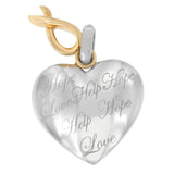 10K Yellow Gold Over Silver Heart Pendant Necklace-2 thumbnail 3