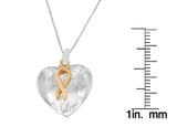 10K Yellow Gold Over Silver Heart Pendant Necklace-4 thumbnail 5