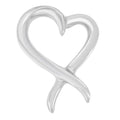 925 sterling silver open heart awareness ribbon pendant necklace