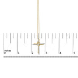 Espira 10K Two-Tone Yellow & White Gold Diamond-Accented Cross 18