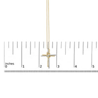 Espira 10K Two-Tone Yellow & White Gold Diamond-Accented Cross 18