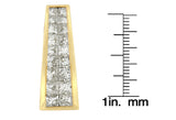 14K Yellow Gold 1 1/2 cttw Princess Cut Diamond Greek Column Pendant Necklace (G-H, VS1-VS2)-4 thumbnail 5