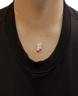 14K Yellow Gold 1 1/2 cttw Princess and Baguette Cut Diamond Geometric Pendant Necklace (H-I Color, VS1-VS2 Clarity)-2 thumbnail 3