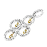 14K Two- Toned Gold 2/5 cttw Round Diamond Pendant Necklace (H-I, I1-I2)-2 thumbnail 3