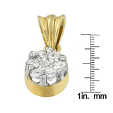 14K Yellow Gold 1/2 cttw Round Cut Diamond Circle Pendant Necklace (H-I, I1-I2)-3 thumbnail 4