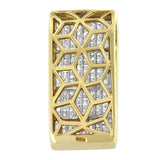 14K Yellow Gold Princess Cut Diamond Block Pendant Necklace (2 5/8 cttw, H-I Color, SI2-I1 Clarity)-2 thumbnail 3