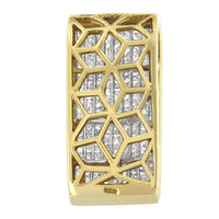 14K Yellow Gold Princess Cut Diamond Block Pendant Necklace (2 5/8 cttw, H-I Color, SI2-I1 Clarity)