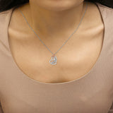 Two Tone .925 Sterling Silver 1/5 cttw Diamond 