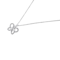 .925 Sterling Silver 1/4 cttw Prong-Set Diamond Butterfly 18