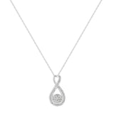 .925 Sterling Silver Diamond Accent Infinity 18