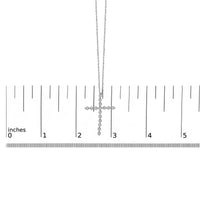 .925 Sterling Silver 1/6 Cttw Brilliant-Cut Diamond Miracle-Set Shared Prong Cross 18