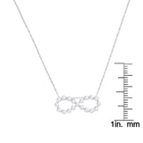 .925 Sterling Silver 1/4 cttw Diamond Infinity Pendant Necklace (I-J, I2-I3)-4 thumbnail 5