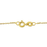 14K Yellow Gold Plated .925 Sterling Silver Diamond Accent Ribbon & Heart 18
