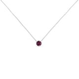 .925 Sterling Silver Bezel Set 3.5mm Created Gemstone Solitaire 18