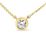 14K Gold Lab Grown Diamond Modern Bezel-Set Solitaire 16