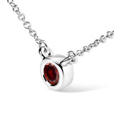 14K White Gold 1/2 Cttw Red Lab Grown Diamond Bezel-Set Solitaire 18