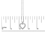 .925 Sterling Silver 1/4 Cttw Miracle Set Diamond Open Heart 18