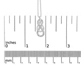 925 Sterling Silver Diamond Accent Interlocking Infinity Pendant Necklace (H-I Color, I2-I3 Clarity) - 18