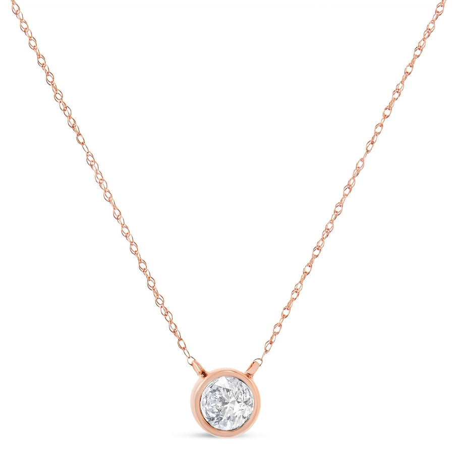 .925 Sterling Silver Round-Cut Diamond Bezel 18