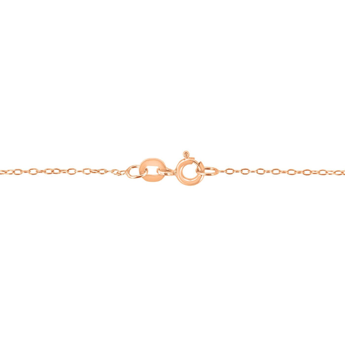 AGS Certified 10K Rose Gold 1/5 Cttw Bezel Set Round Diamond Solitaire 16-18