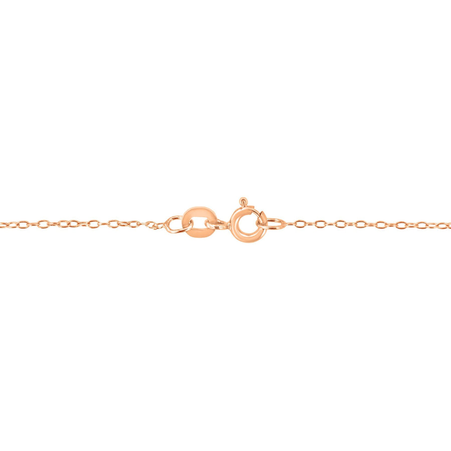 AGS Certified 10K Rose Gold 1/5 Cttw Bezel Set Round Diamond Solitaire 16-18