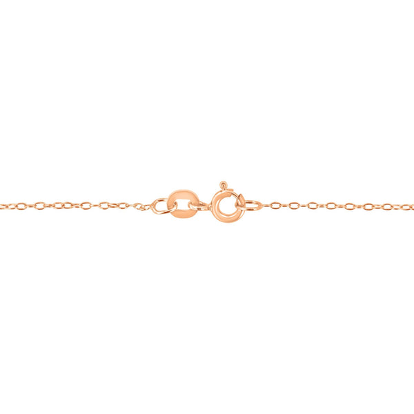 AGS Certified 10K Rose Gold 1/5 Cttw Bezel Set Round Diamond Solitaire 16-18