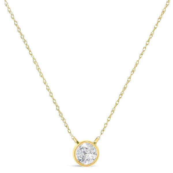 .925 Sterling Silver Round-Cut Diamond Bezel 18