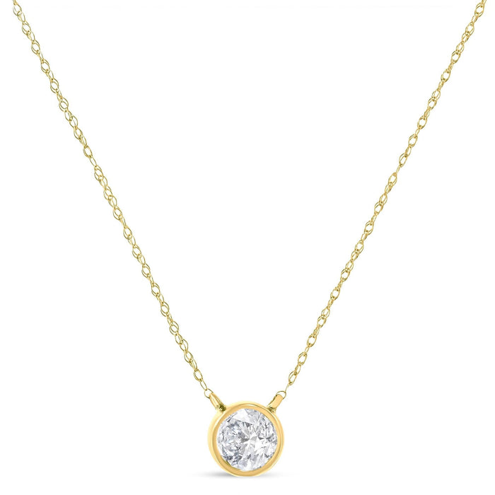 .925 Sterling Silver Round-Cut Diamond Bezel 18