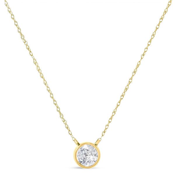 .925 Sterling Silver Round-Cut Diamond Bezel 18