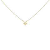 10K Gold 1/5 Cttw Bezel Set Princess Diamond Kite Shaped Solitaire Pendent Necklace-1 thumbnail 2