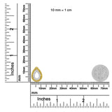 Yellow Gold Plated Sterling Silver Treated Yellow Diamond Pear Shape Pendant Necklace (1/2 cttw, Yellow Color, I2-I3 Clarity)-4 thumbnail 5