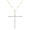 925 sterling silver cross necklace with round diamond stones on box chain