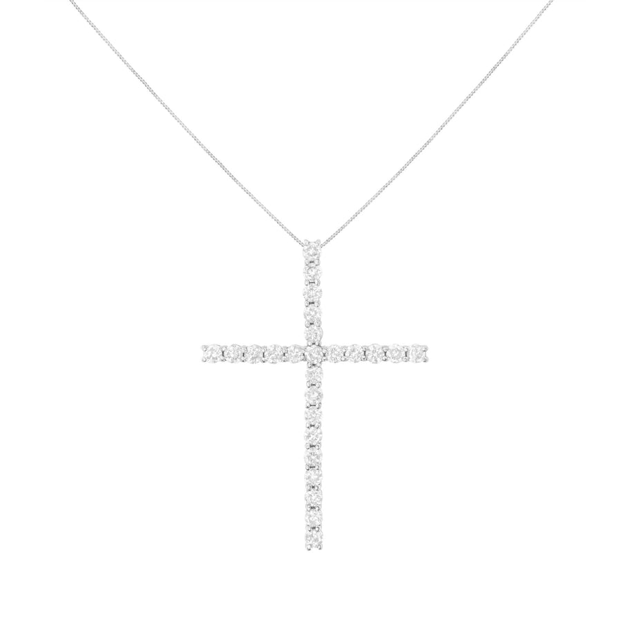 .925 Sterling Silver 3.0 Cttw Round Shape Diamond 1-1/2