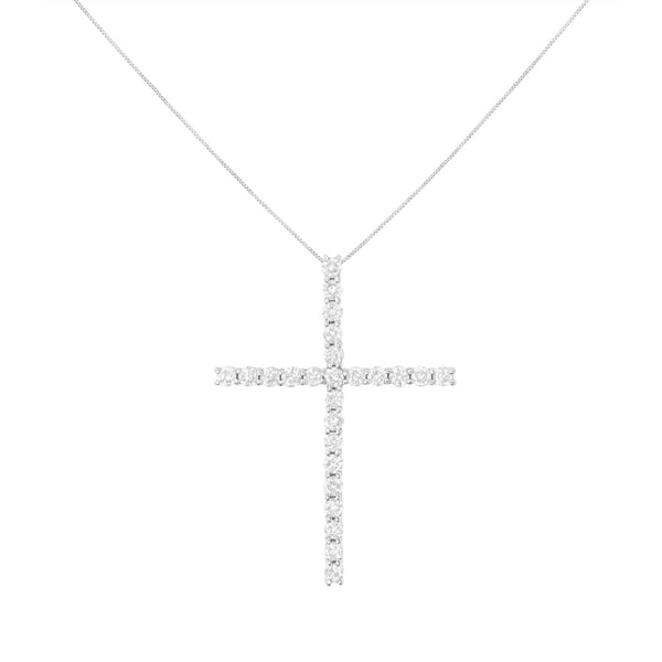 .925 Sterling Silver 3.0 Cttw Round Shape Diamond 1-1/2