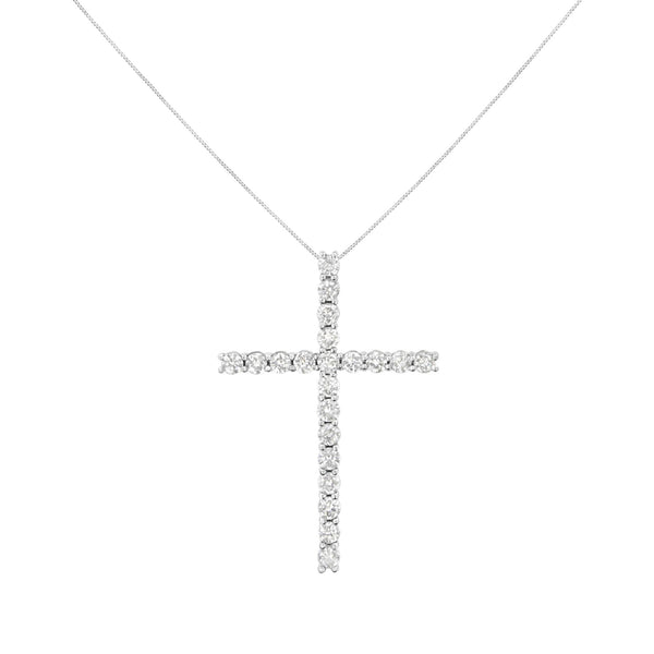 .925 Sterling Silver 4.0 Cttw Diamond 2-1/4